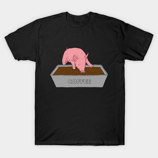 Coffee Pig T-Shirt by martinascott